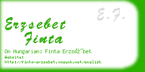 erzsebet finta business card